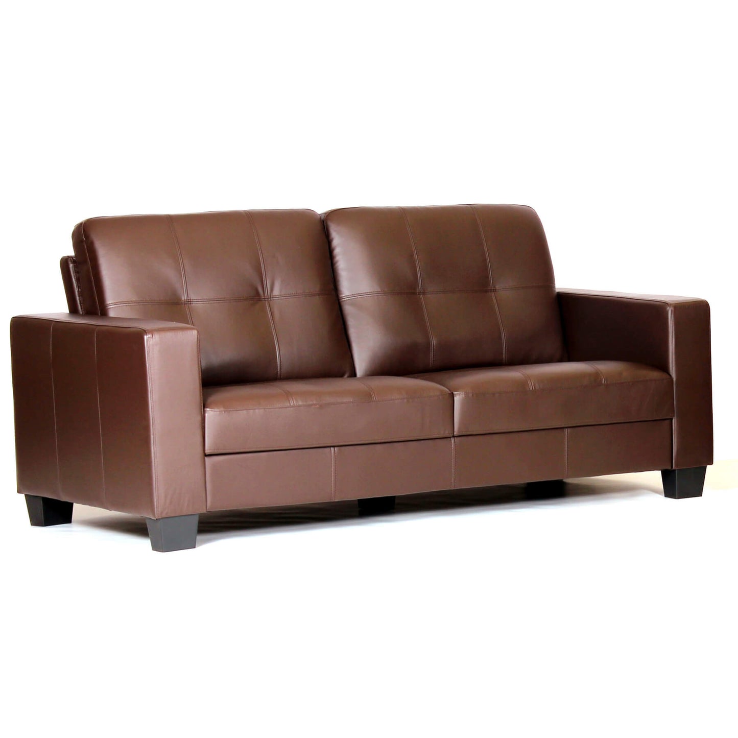 Lena Bonded Leather & PVC 3 Seater