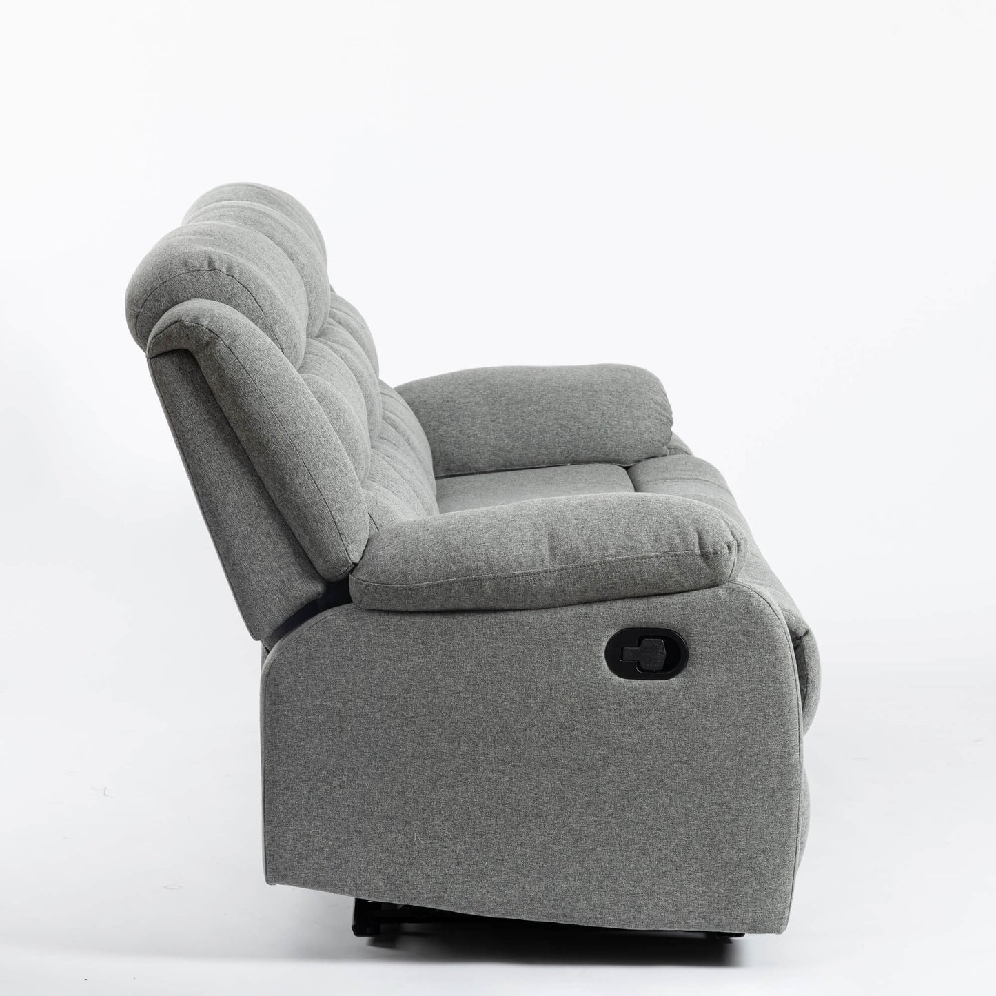 Turin Recliner Fabric 3 Seater Grey